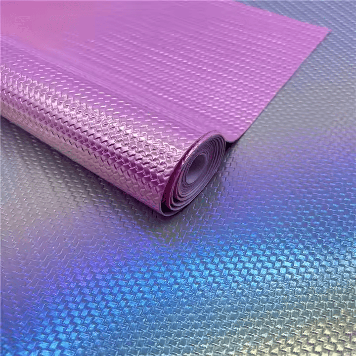 Metal Rainbow Colors Vinyl Fabric
