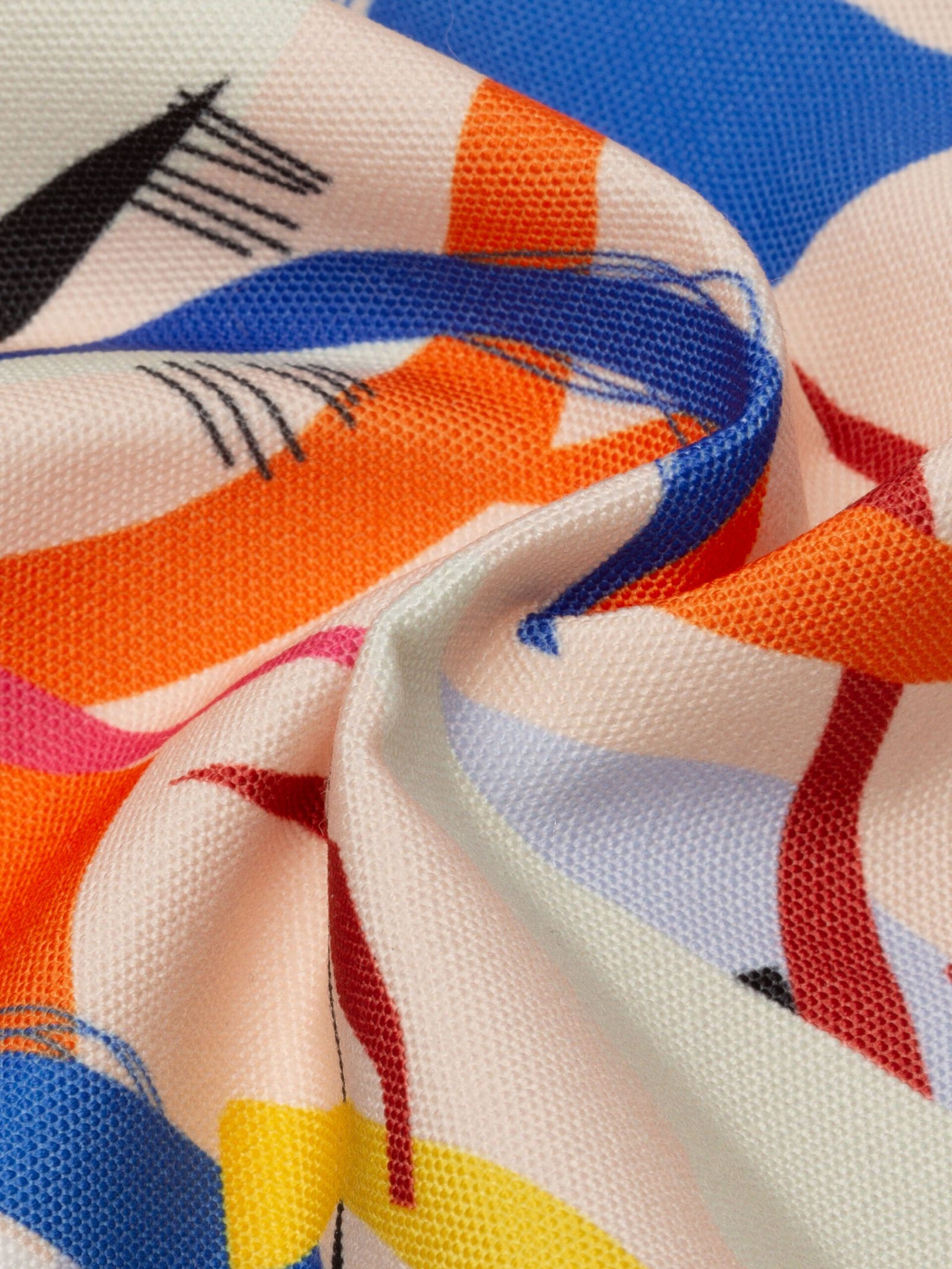 Printed canvas fabric surface detail